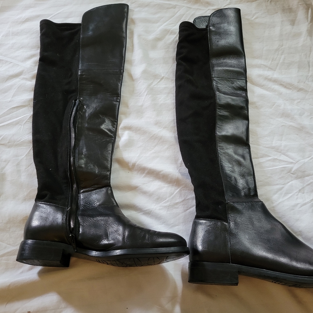Vaneli over-the-knee Leather/suede Boots